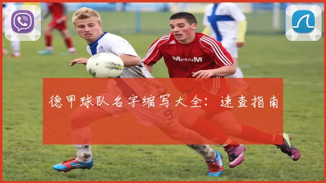 德甲球队名字缩写大全:速查指南
